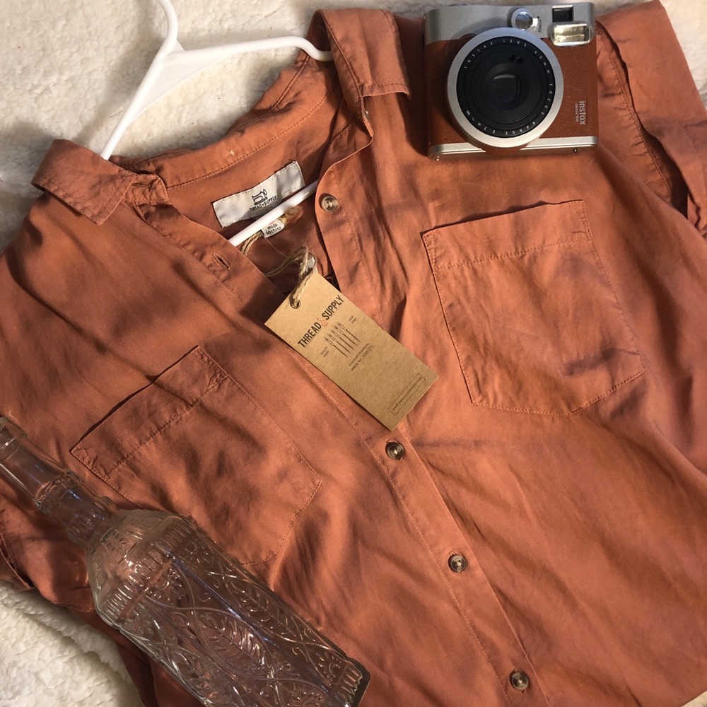 Thread & Supply Collared Button-Up Shirt Dress